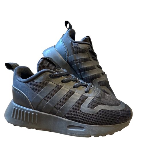 $12 WHEN BUNDLED Adidas Easy On Off Multix Unisex All Black Sneakers Like New - Picture 1 of 9
